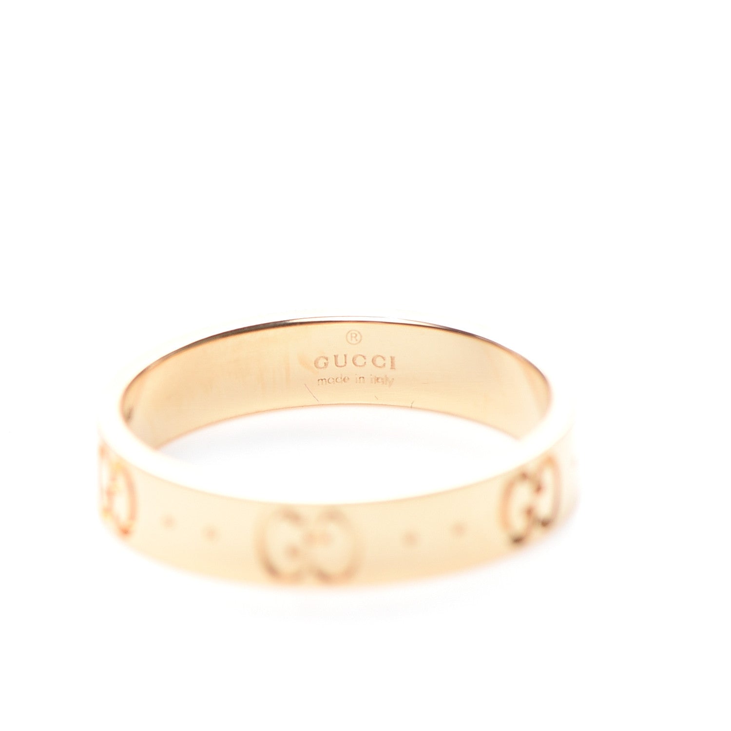 Gucci 18K Yellow Gold 4mm Icon Thin Band Ring 54 6.75 4 of 6
