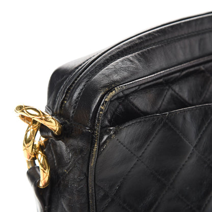 Chanel Lambskin Quilted Flap Shoulder Bag Black 15 of 17