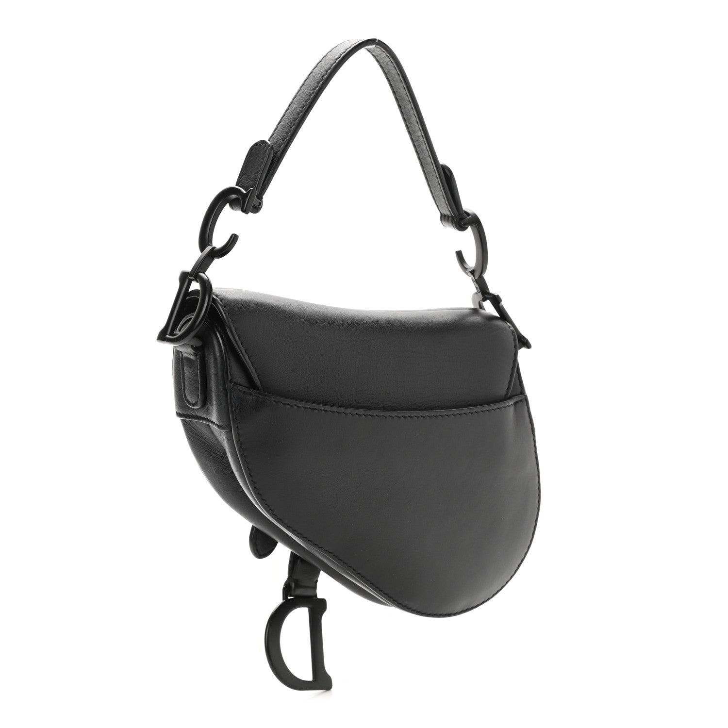 Christian Dior Ultra Matte Calfskin Mini Saddle Bag Black 3 of 9