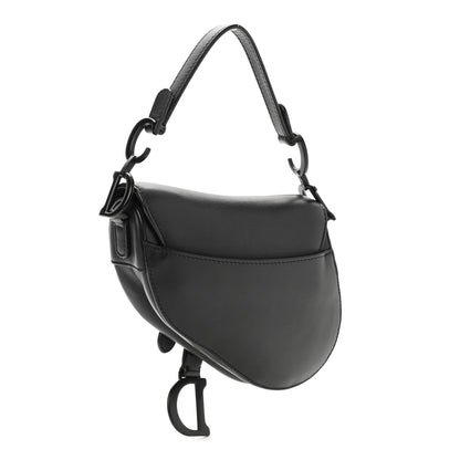 Christian Dior Ultra Matte Calfskin Mini Saddle Bag Black 3 of 9