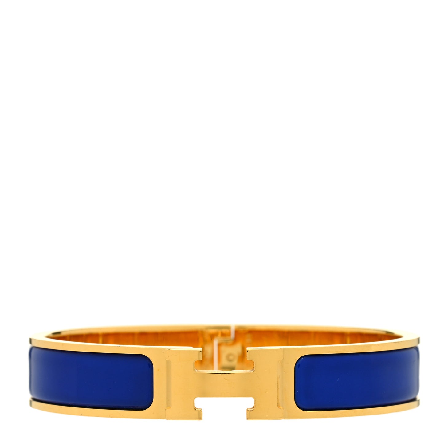 Enamel Narrow Clic Clac H Bracelet GM Bleu Royal