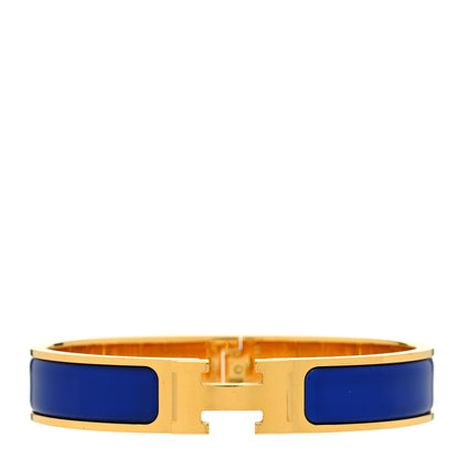 Hermes Enamel Narrow Clic Clac H Bracelet GM Bleu Royal 1 of 4