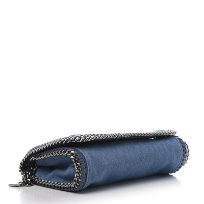 Stella McCartney Eco Denim Embroidered Zigarette Falabella Crossbody Blue 4 of 10