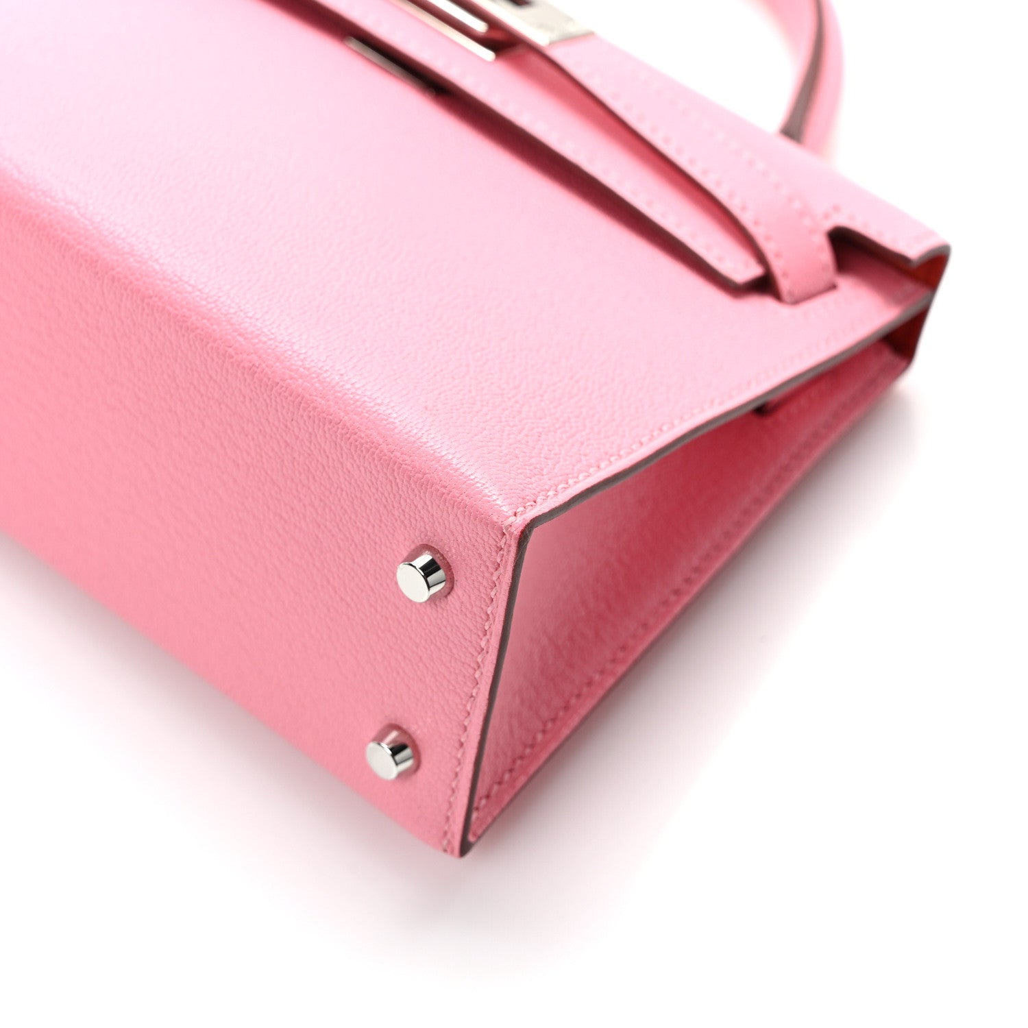 Hermes Chevre Mysore Verso Mini Kelly Sellier 20 Rose Confetti Sanguine 12 of 13