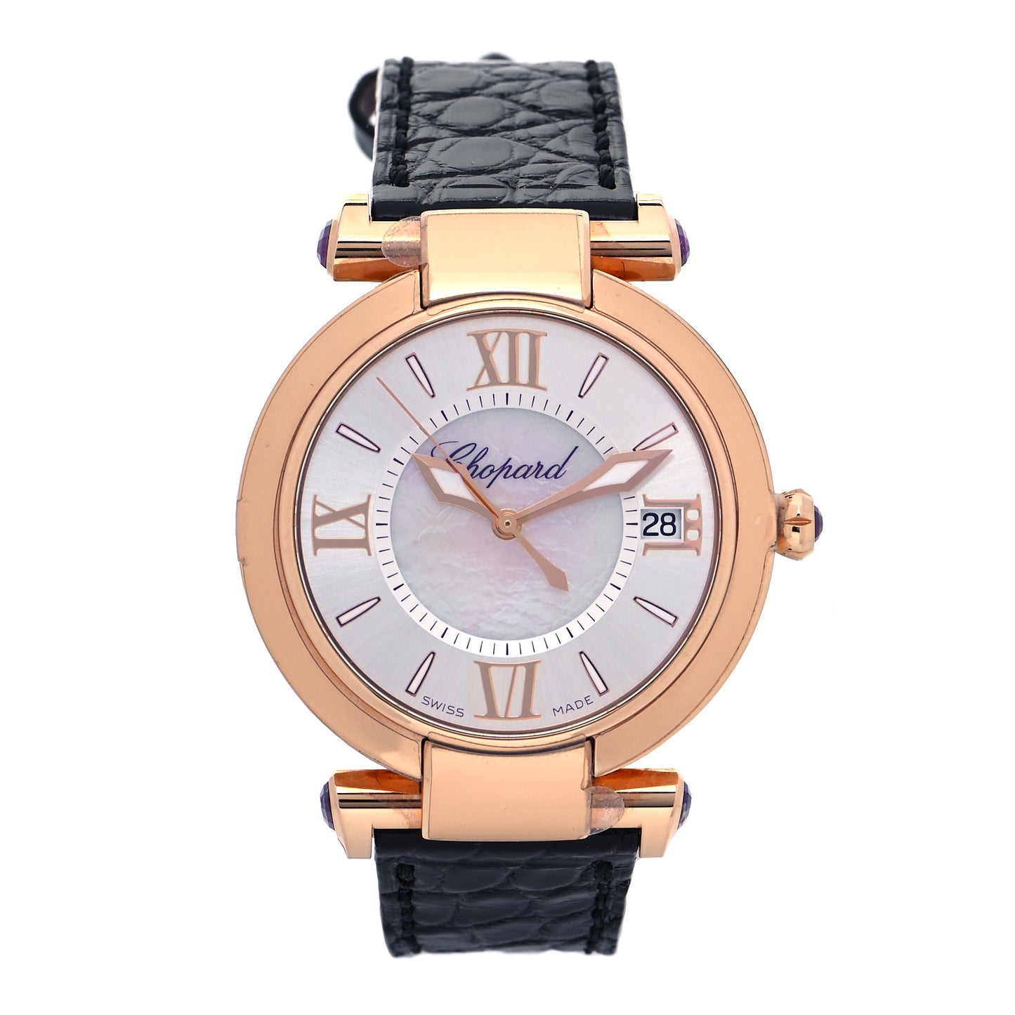 18K Rose Gold Alligator Mother of Pearl 36mm Imperiale Automatic Watch