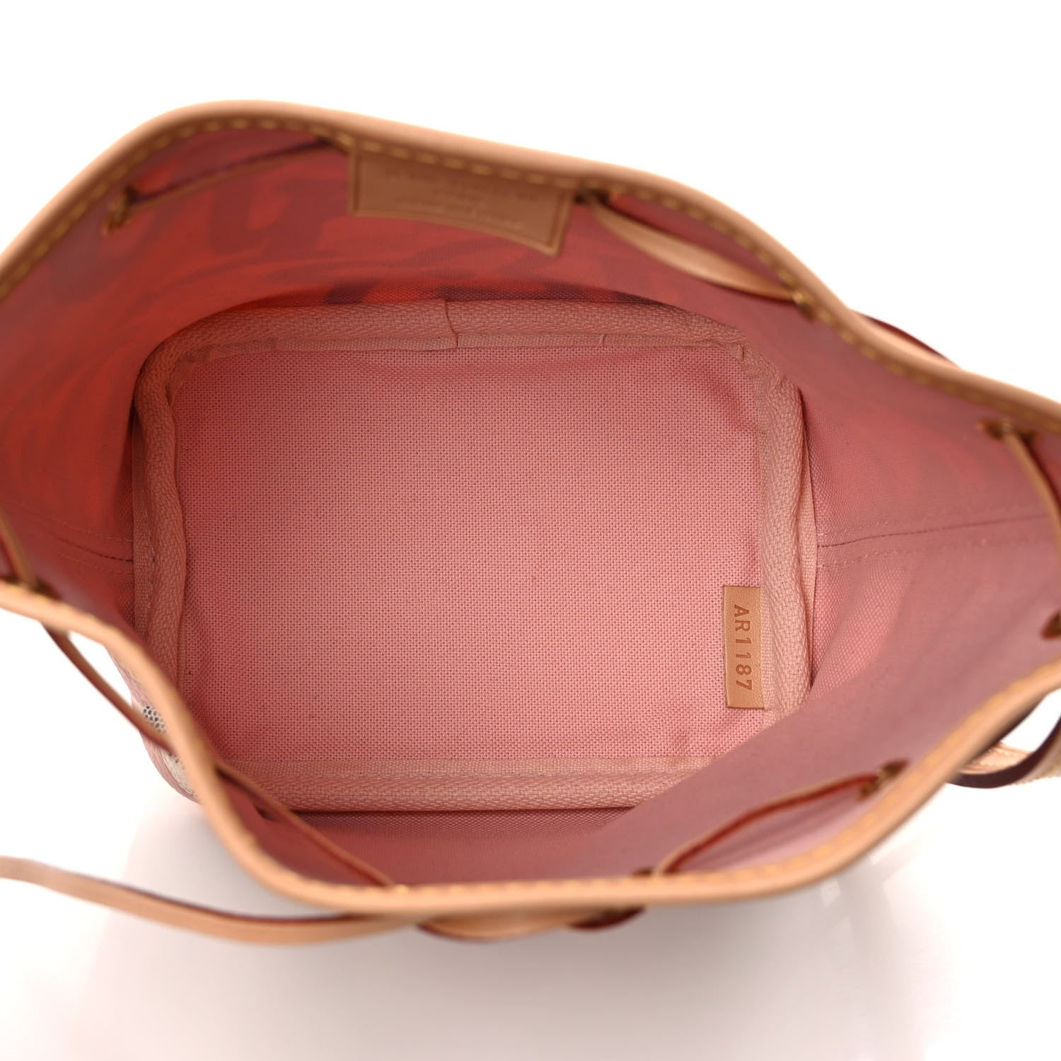 Louis Vuitton Damier Azur Tahitienne Nano Noe Rose Ballerine 5 of 9