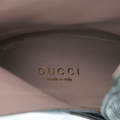 Gucci Patent Horsebit Ankle Booties 37 Black 8 of 8