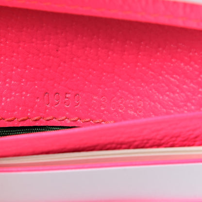 Gucci Calfskin Flora Print Zumi Card Case Fuxia Fluo 7 of 8