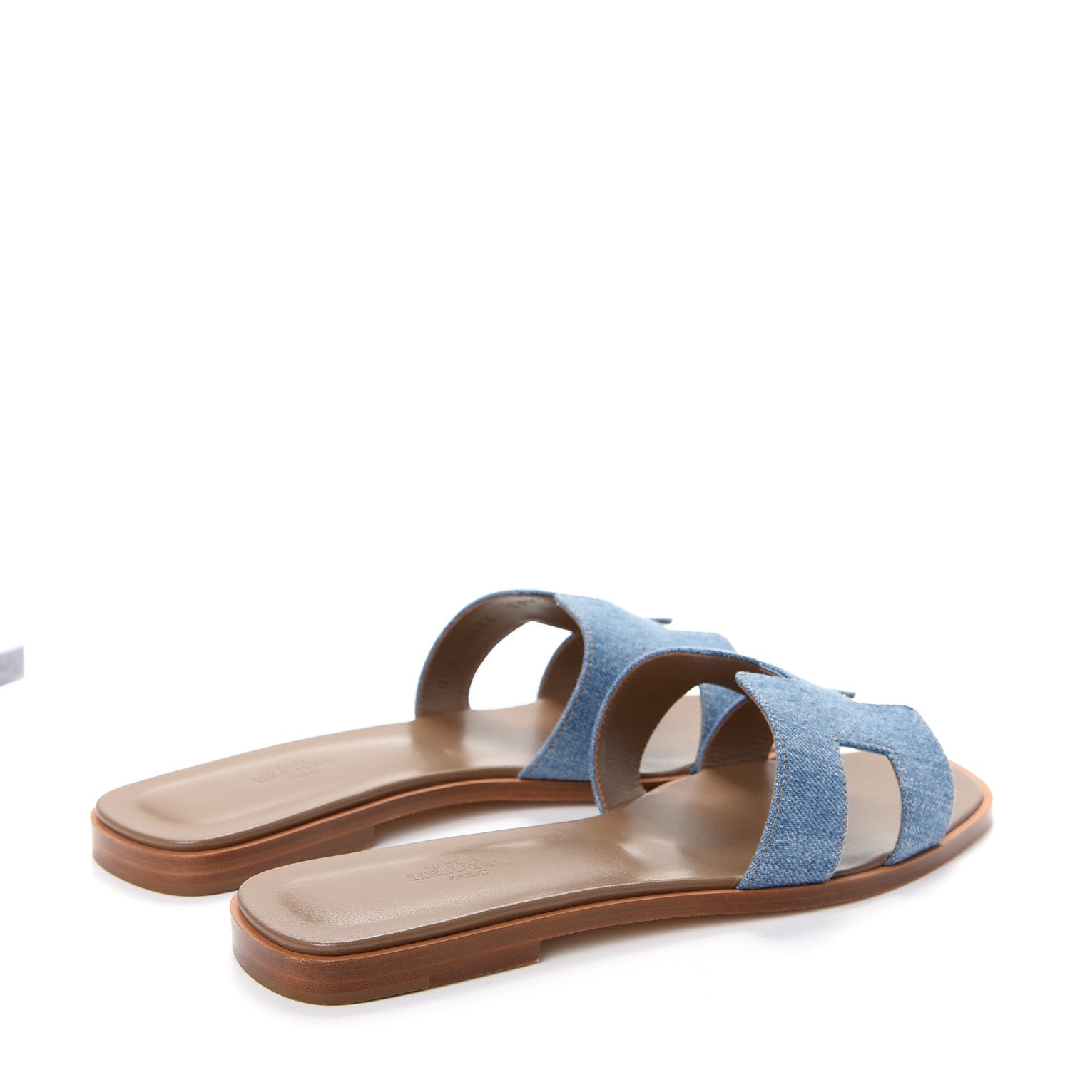 Hermes Denim Canvas Oran Sandals 39 Bleu Clair 4 of 11