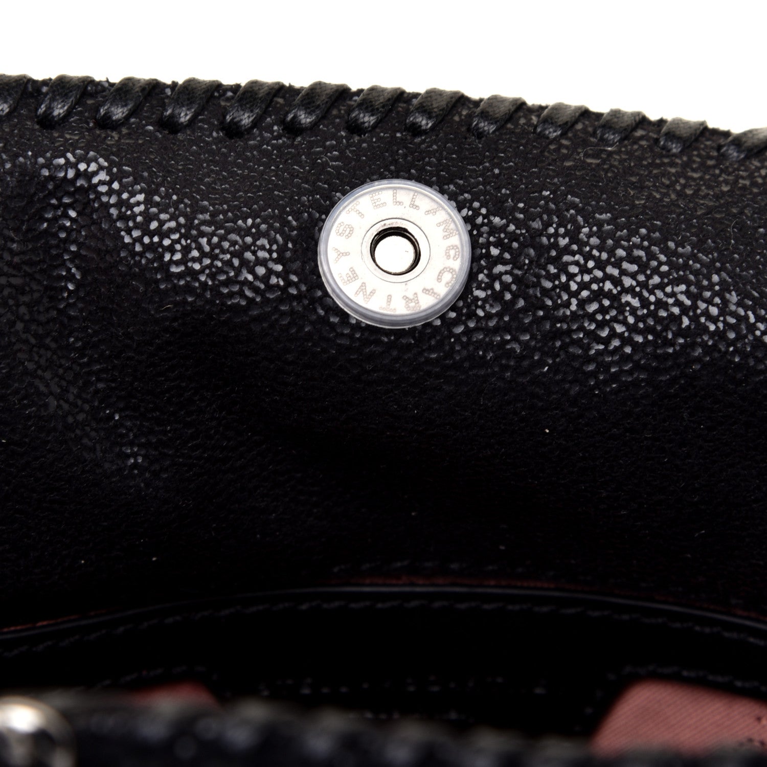 Stella McCartney Shaggy Deer Crystal Stones Peace Tiny Falabella Tote Black 9 of 10