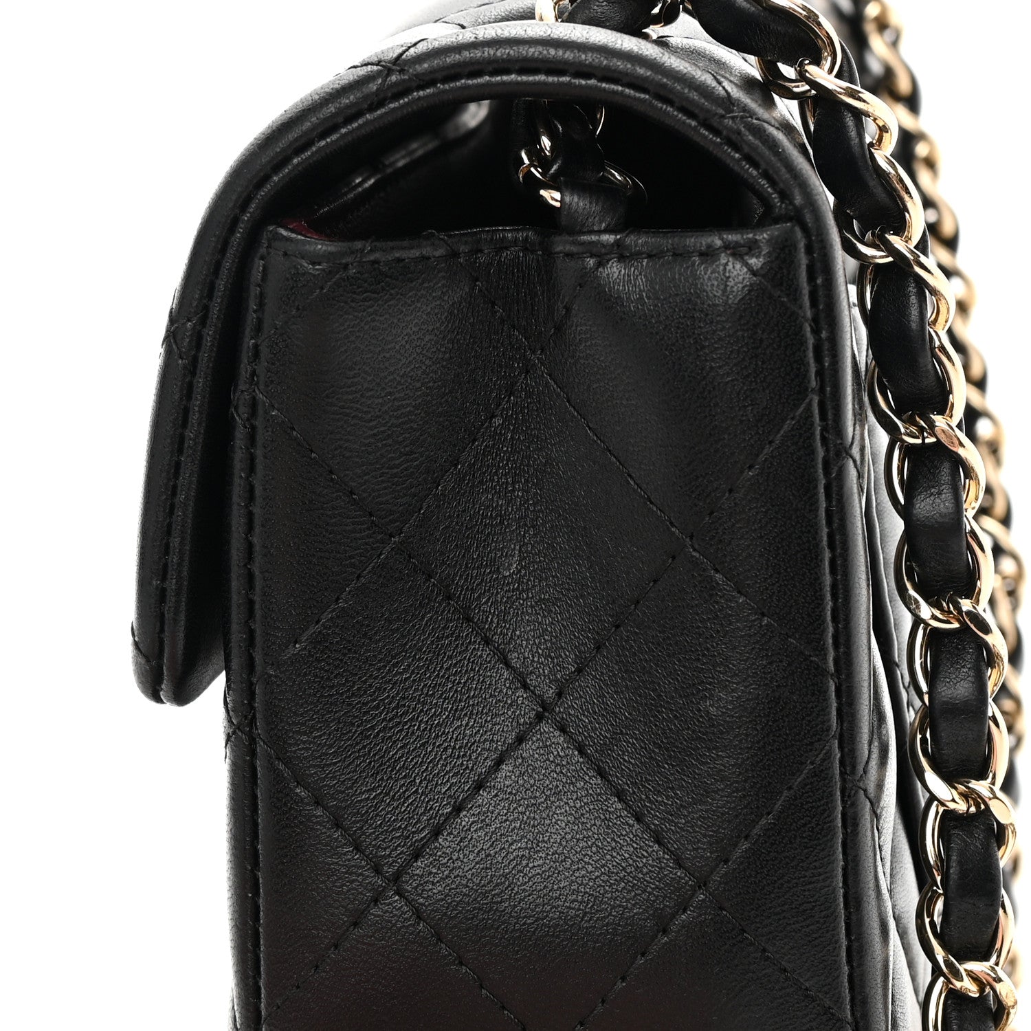 Chanel Lambskin Quilted Mini Rectangular Flap Black 14 of 17