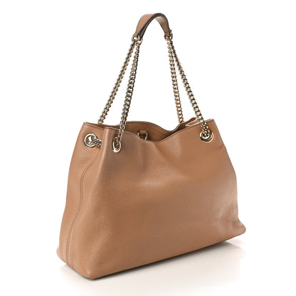 Gucci Pebbled Calfskin Medium Soho Chain Shoulder Bag Camelia 3 of 13