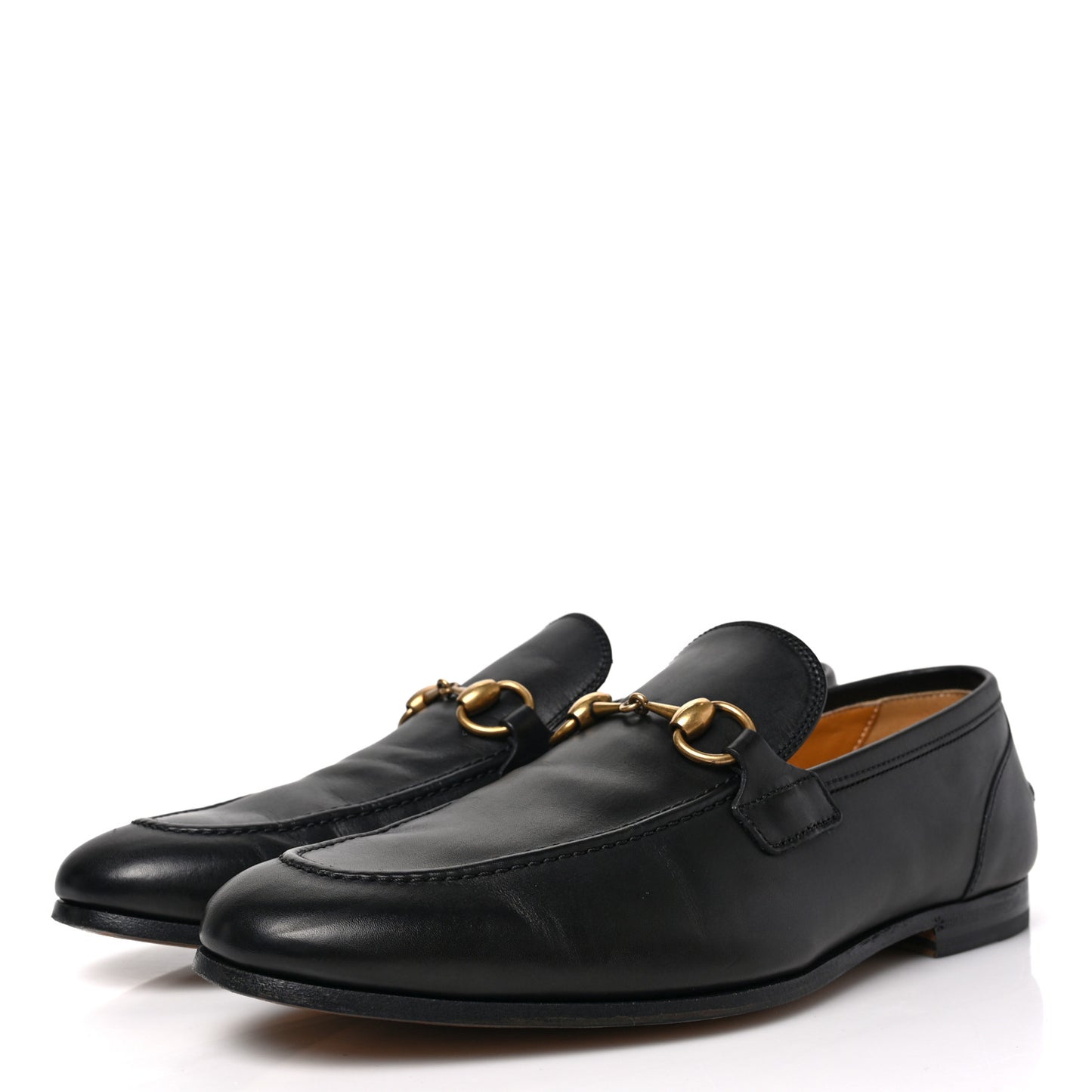 Calfskin Horsebit Mens Jordaan Loafers 7 Black