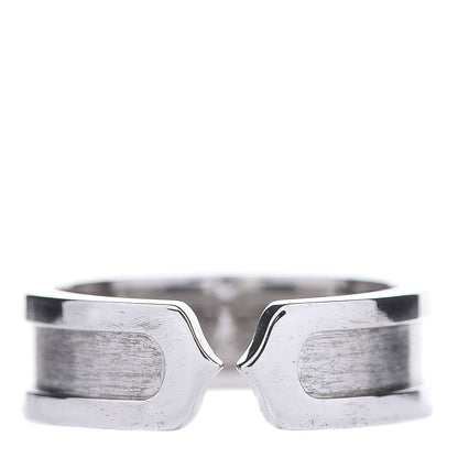 Cartier 18K White Gold 6.5mm C De Ring 54 6.75 1 of 5