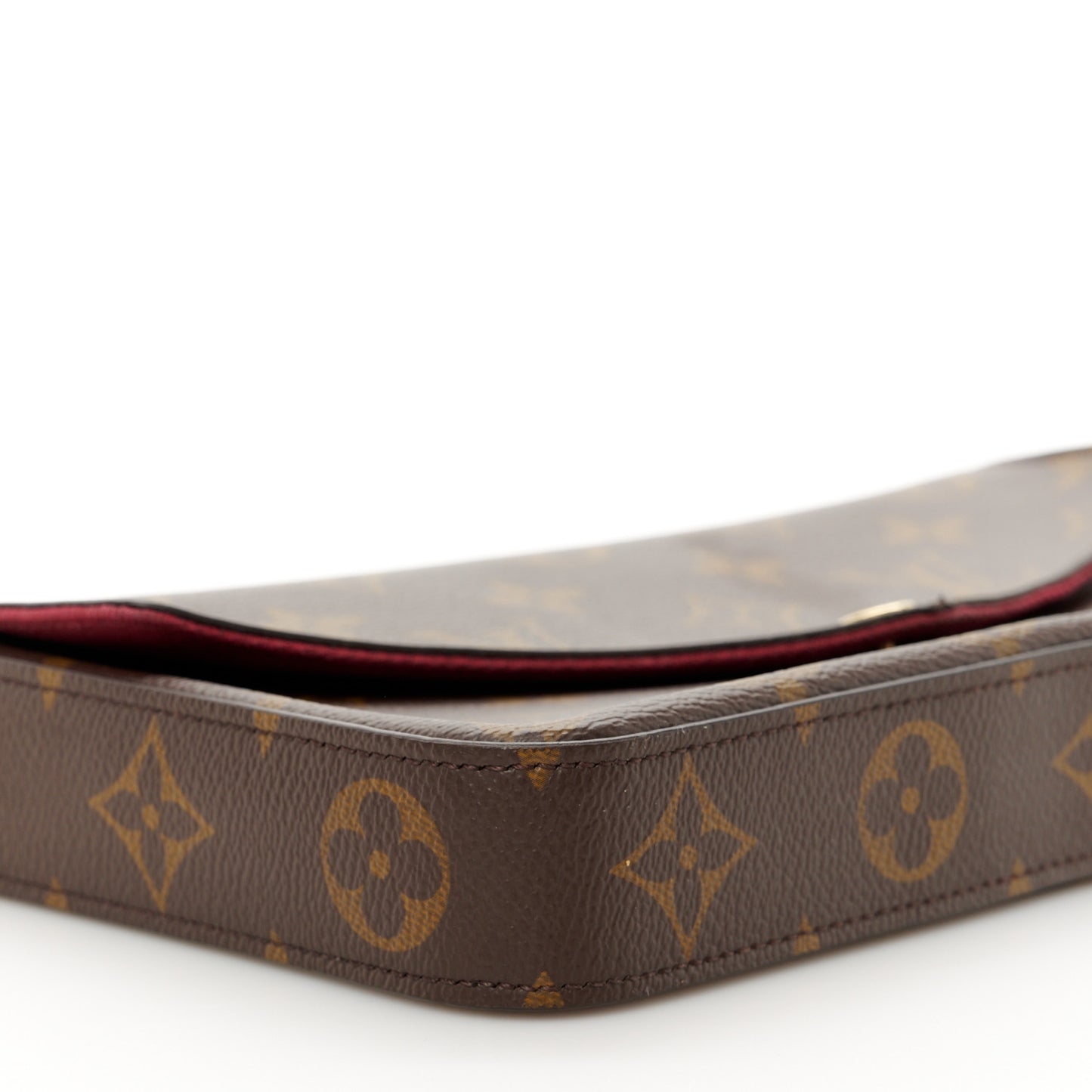 Monogram Pochette Felicie Chain Wallet Fuchsia