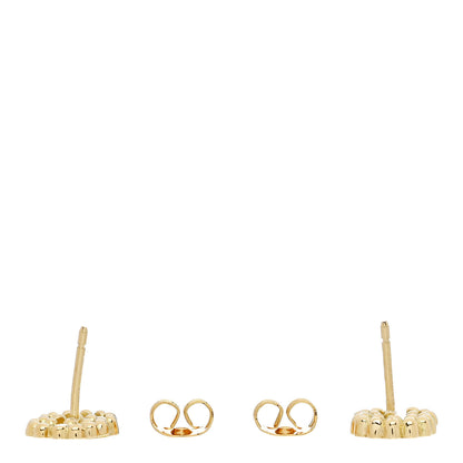 Gucci 18K Yellow Gold Running G Scalloped Stud Earrings 3 of 5