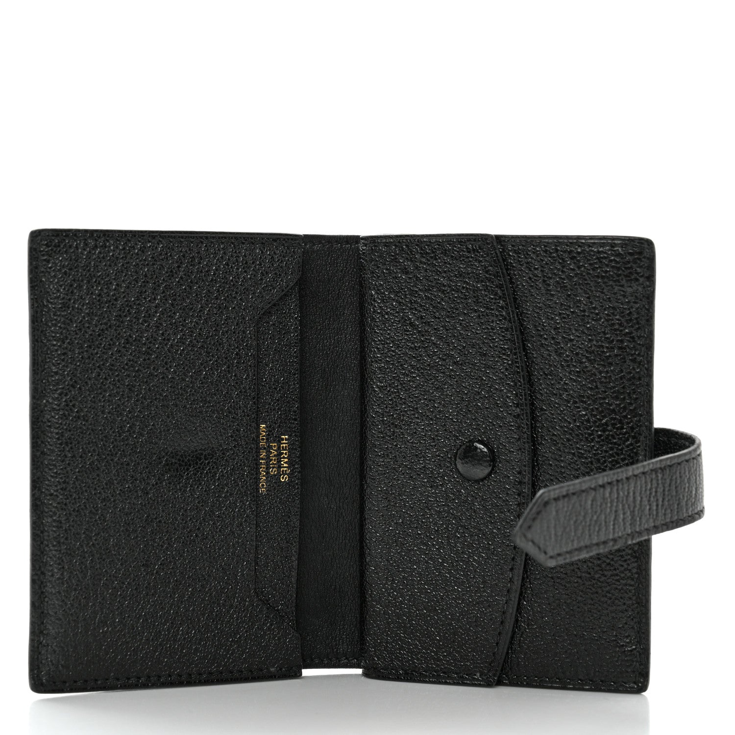 Hermes Chevre Mysore Mini Bearn Wallet Black 5 of 12
