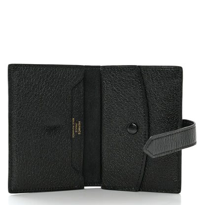 Hermes Chevre Mysore Mini Bearn Wallet Black 5 of 12