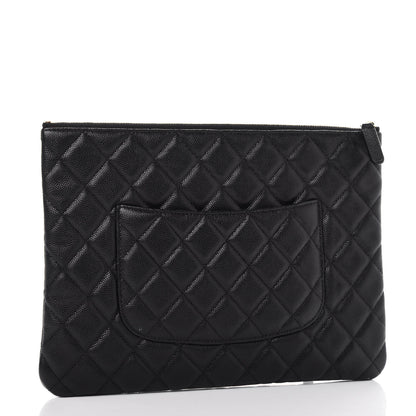 Chanel Caviar Quilted Medium Cosmetic Case Black 3 of 8