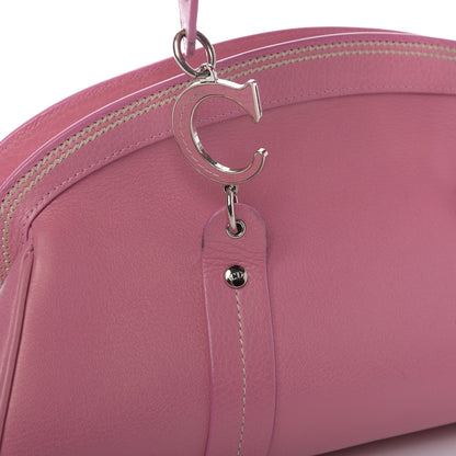 Christian Dior Grained Calfskin Romantic Flowers Frame Satchel Pink 10 of 13