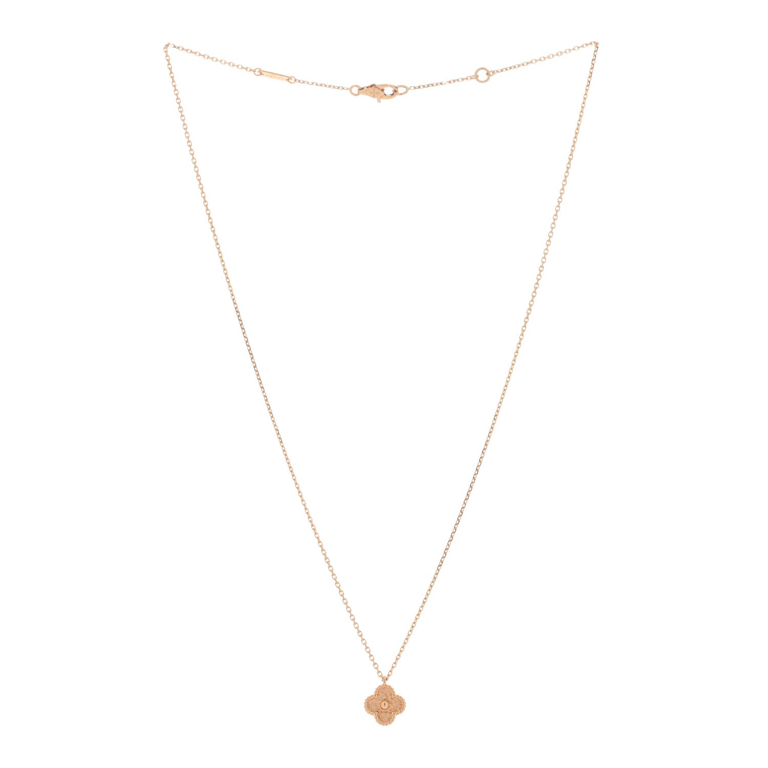 Van Cleef & Arpels 18K Rose Gold Sweet Alhambra Pendant Necklace 2 of 4