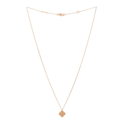 Van Cleef & Arpels 18K Rose Gold Sweet Alhambra Pendant Necklace 2 of 4