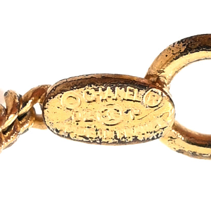 Chanel Crystal CC Necklace Pink Gold 5 of 5