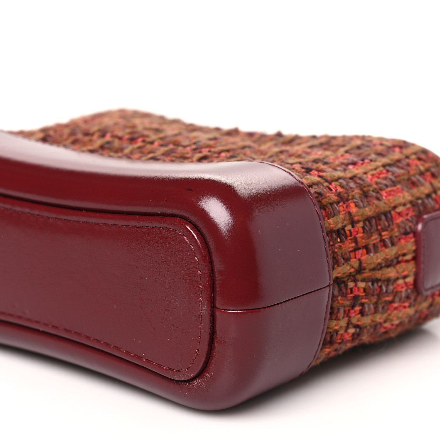 Chanel Tweed Calfskin Small Gabrielle Hobo Burgundy 10 of 10