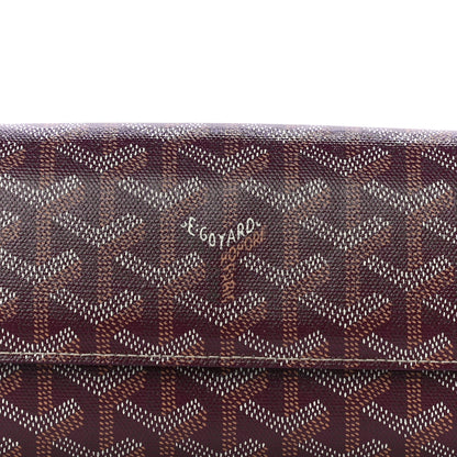 Goyard Goyardine Varenne Long Wallet Burgundy 7 of 11