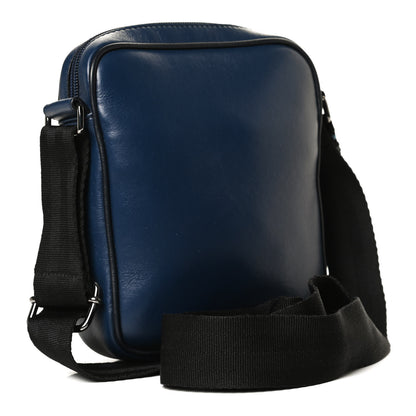 Stella McCartney Eco Alter Nappa Perforated Logo Messenger Bag Navy Blue 2 of 9