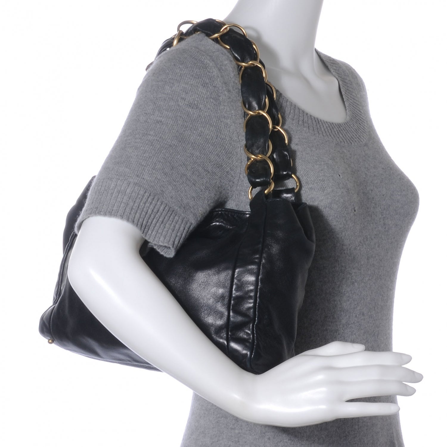 Chanel Lambskin Small Olsen Shoulder Bag Black 2 of 7