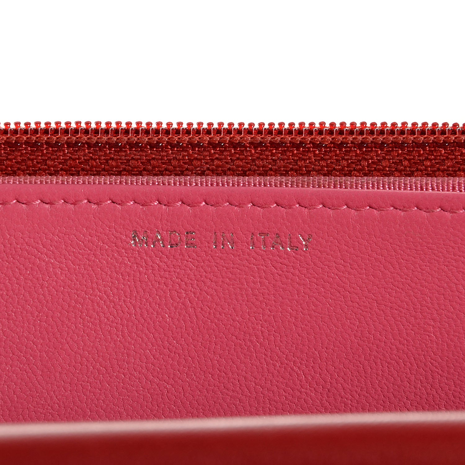 Chanel Lambskin Quilted Wallet On Chain WOC Red Pink 8 of 9