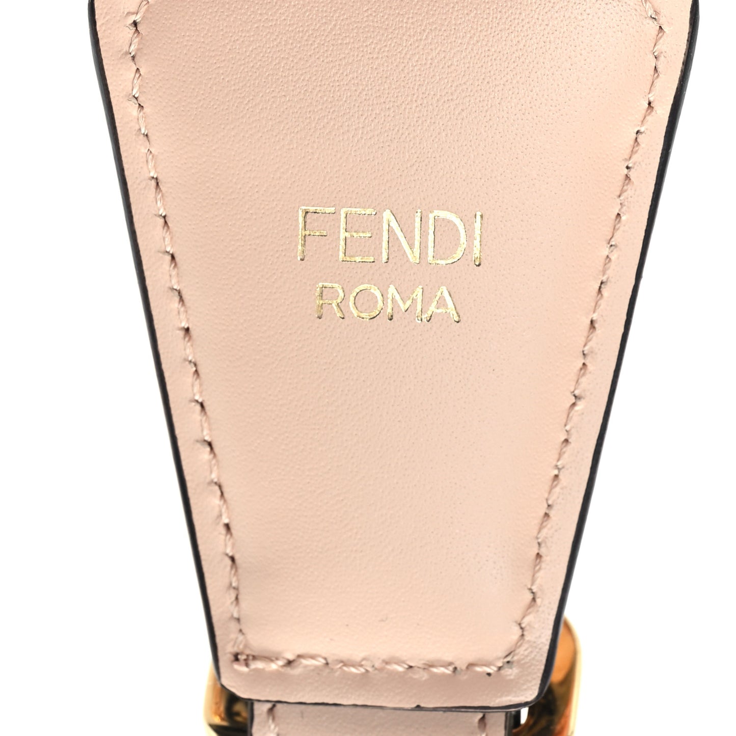 Jacquard Ribbon Vitello King FF Bi-Color Intreccio Adjustable Strap You Light Rose Camel