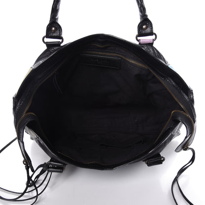 Balenciaga Agneau Graffiti All Over Classic Hardware City Black Multicolor 5 of 9