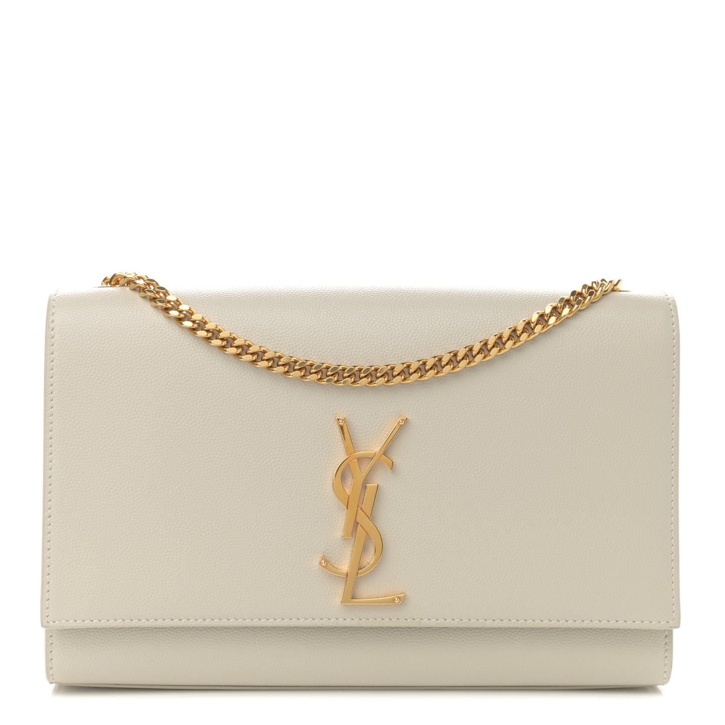 Grain De Poudre Medium Classic Monogram Kate Satchel Crema Soft
