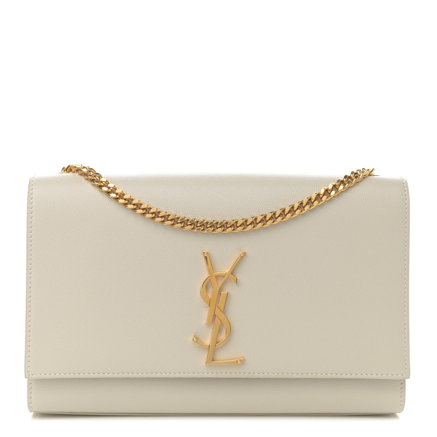 Saint Laurent Grain De Poudre Medium Classic Monogram Kate Satchel Crema Soft 1 of 12