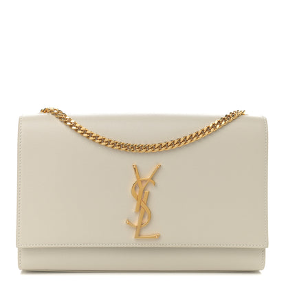 Saint Laurent Grain De Poudre Medium Classic Monogram Kate Satchel Crema Soft 1 of 12