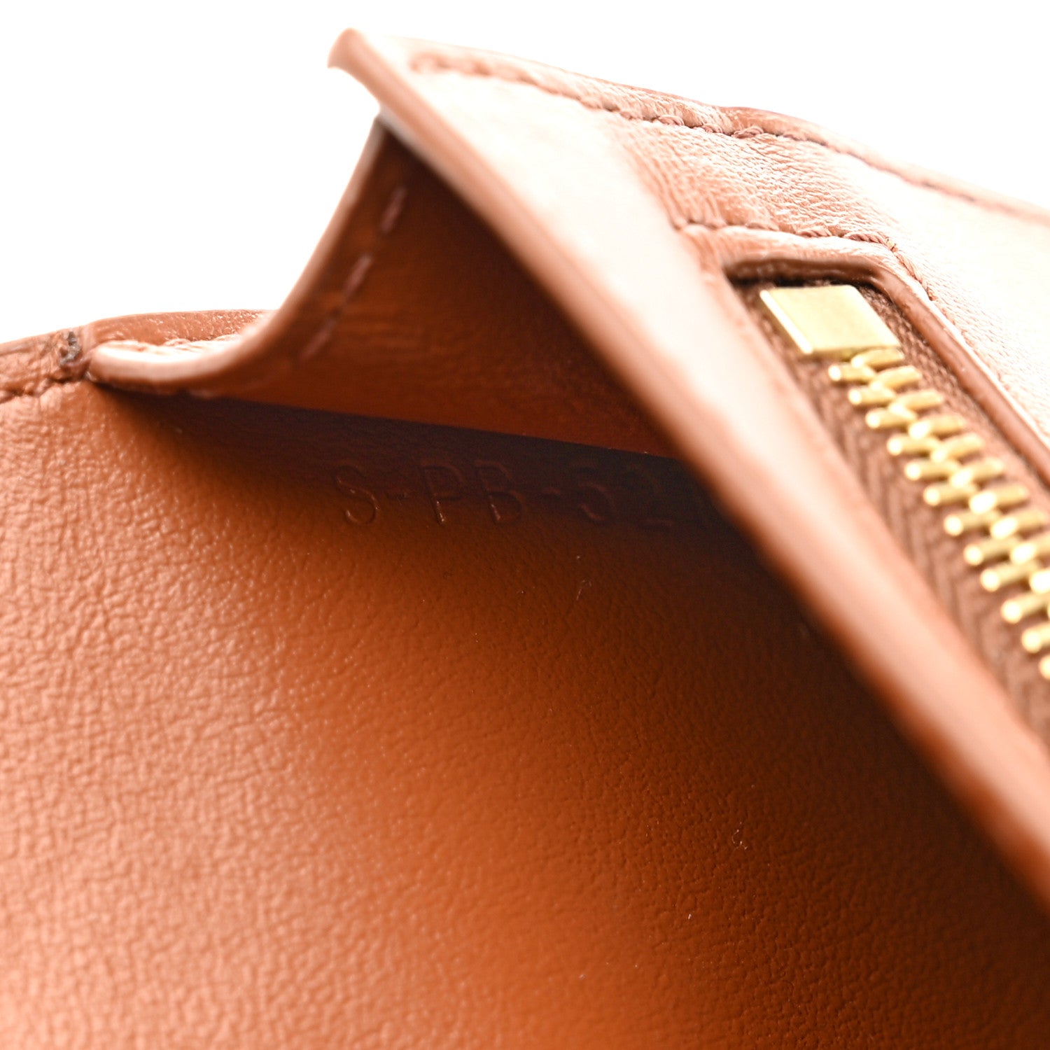 Celine Canvas Triomphe Medium Strap Wallet Tan 7 of 7
