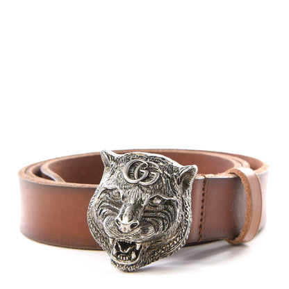 Gucci Calfskin Feline Buckle Belt 85 34 Toscano 1 of 5