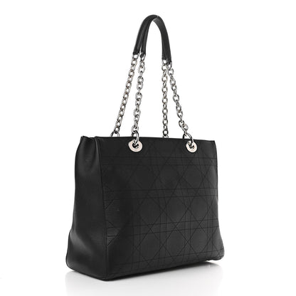 Christian Dior Grained Calfskin Cannage Medium Ultradior Tote Black 3 of 14