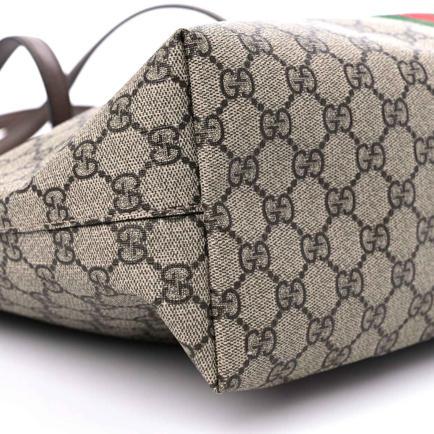 GG Supreme Monogram Medium Ophidia Shopping Tote Brown