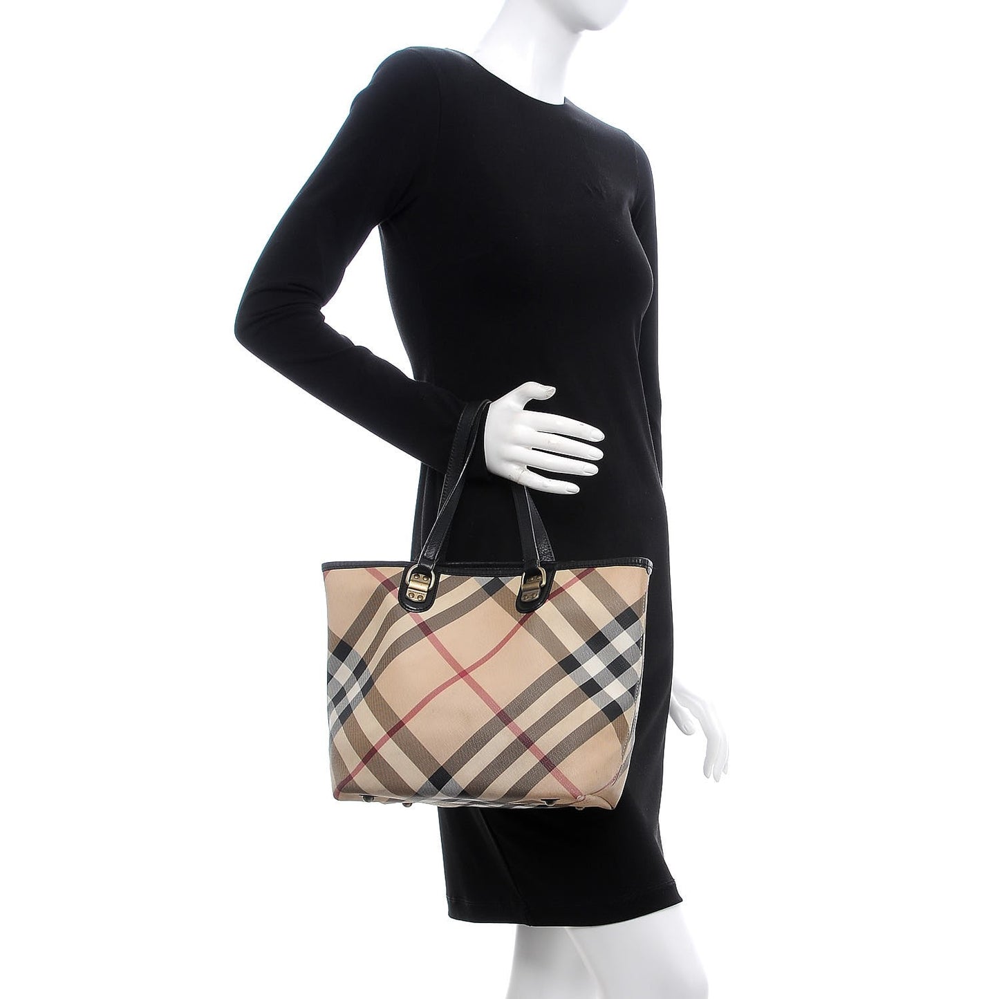 Nova Check Tote Black