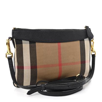 Burberry House Check Derby Peyton Crossbody Clutch Bag Black 3 of 15