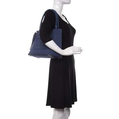 Chanel Canvas Caviar Tassel Tote Blue 2 of 11