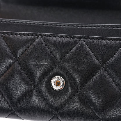 Chanel Lambskin Quilted Flap Card Holder Wallet So Black 9 of 11