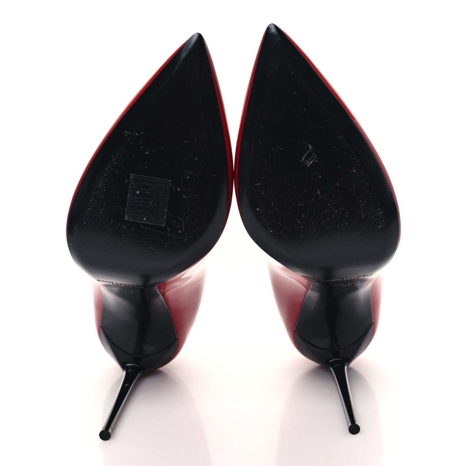 Saint Laurent Patent Calfskin Teddy High Vamp 105 Pumps 39 Rouge Eros 5 of 10