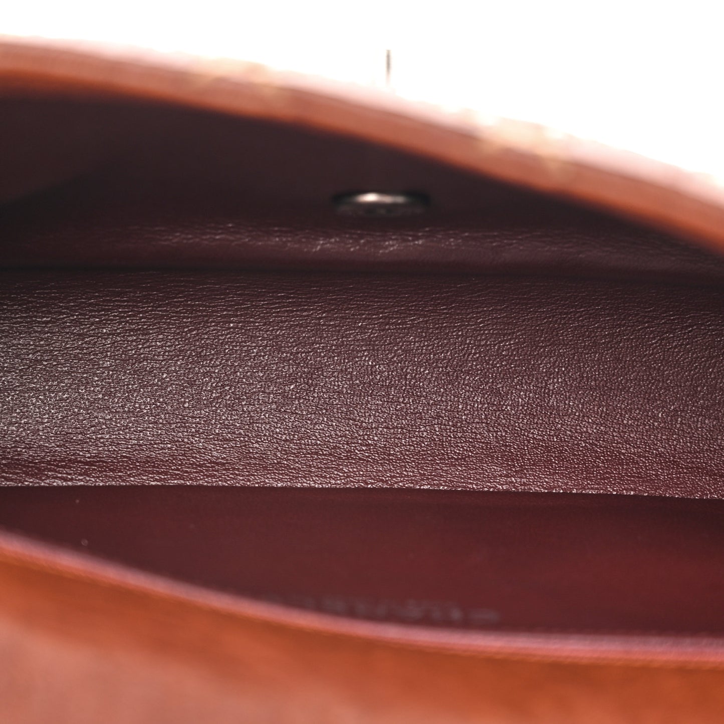 Crumpled Lambskin Studded Paris Dallas Flap Bag Brown