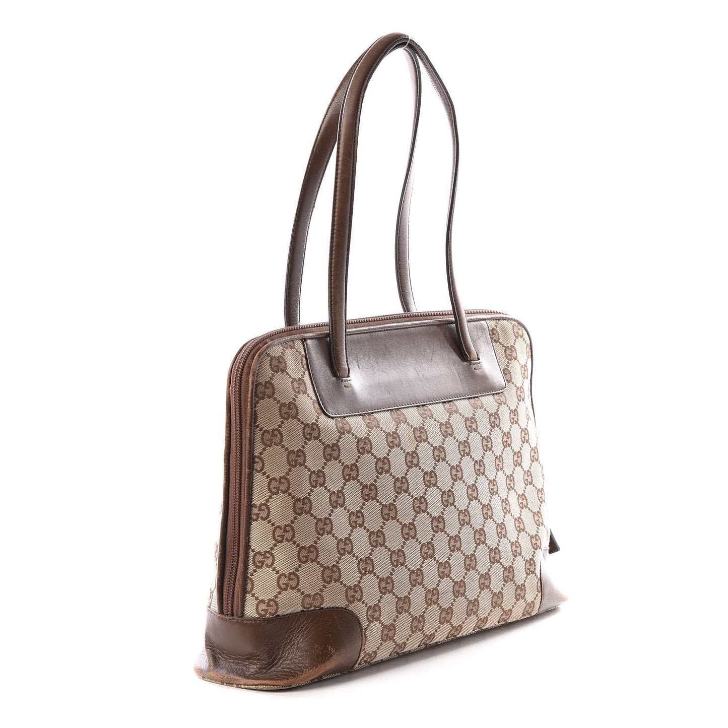 Monogram Medium Tote Dark Brown