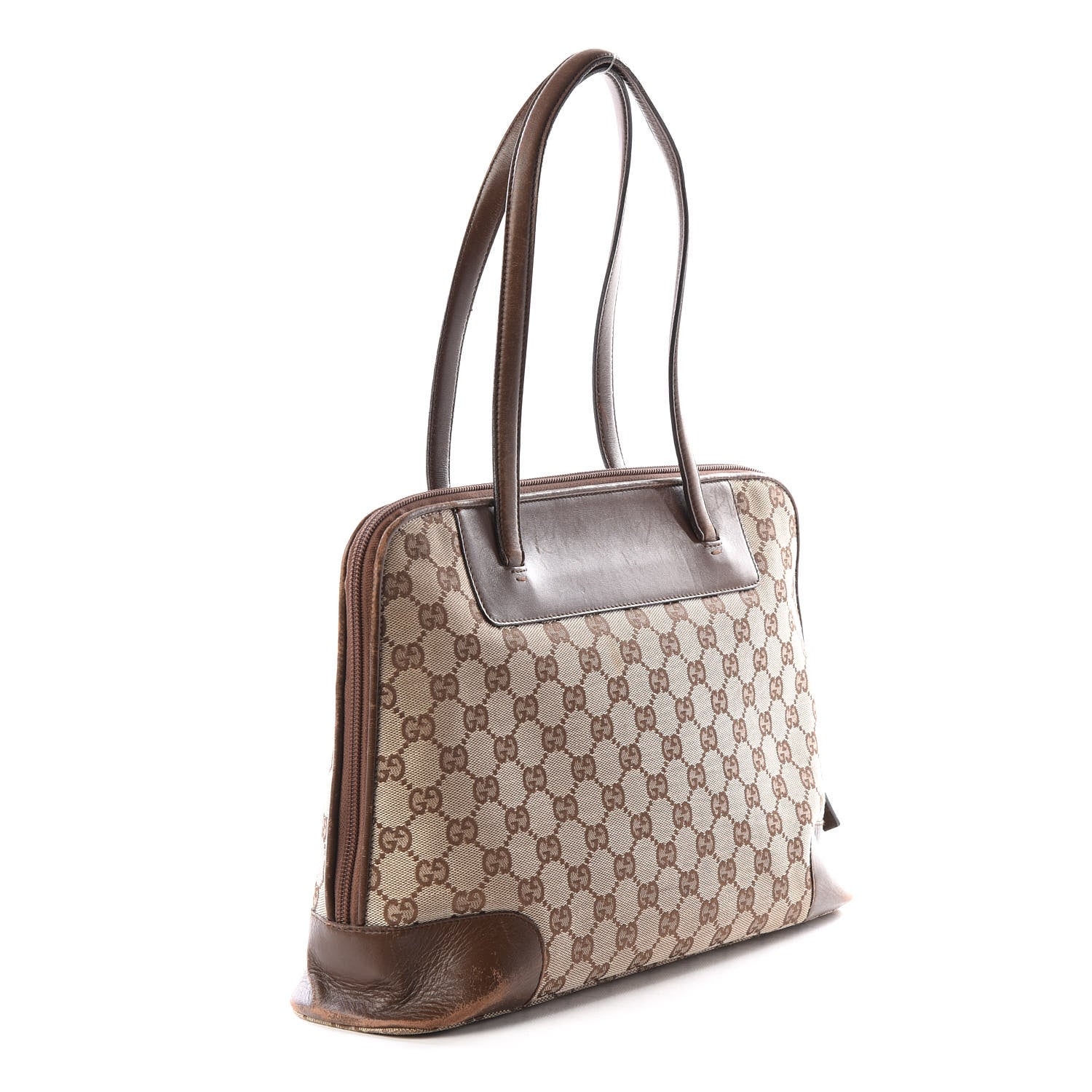 Gucci Monogram Medium Tote Dark Brown 2 of 10