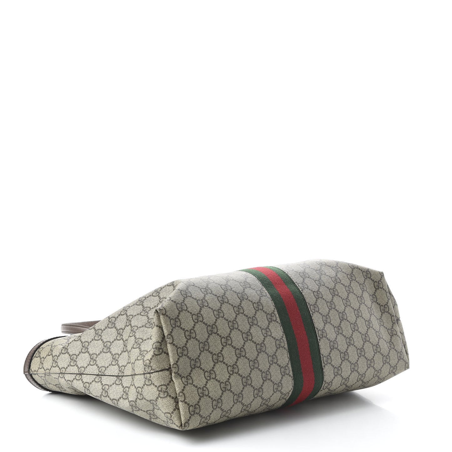 GG Supreme Monogram Medium Ophidia Shopping Tote Brown